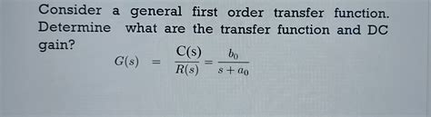 Image result for First Order Transfer Function