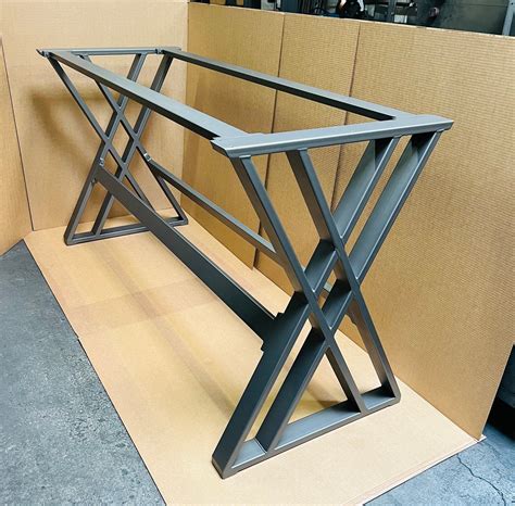 Design dining table base double x with a diamond super heavy etsy – Artofit