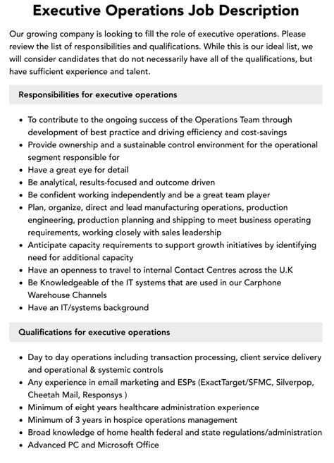 Operations Executive 的图像结果