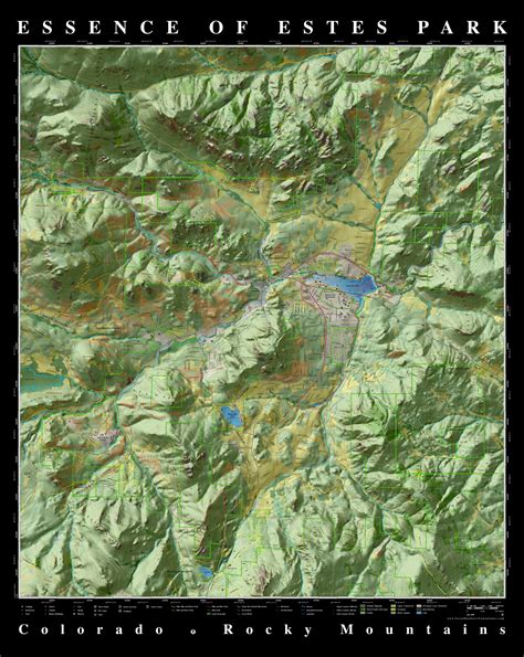 Estes Park Colorado Map Readers' Choice: Rocky Mountain National Park,