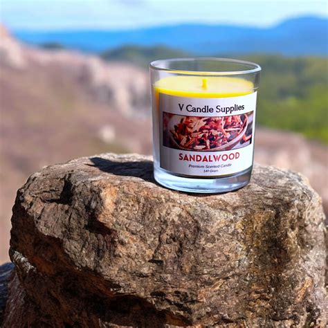 Sandalwood | 140 Gram Blended Soy Wax Scented Candle With Metal Lid - V ...