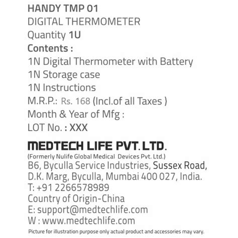 Medtech Digital Thermometer TMP 01 — Medtechlife