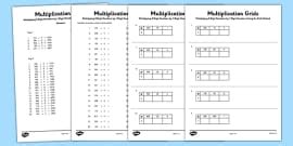 2 Digit by 1 Digit Multiplication Sheets | Math Resource