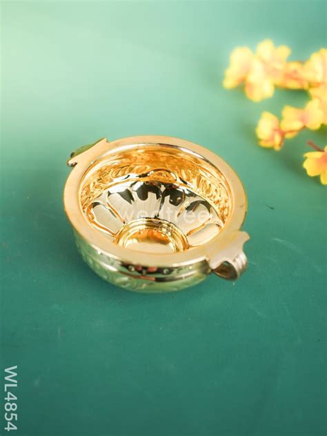 Brass Flower Urli - 6 inch - WL4854 – Wedtree