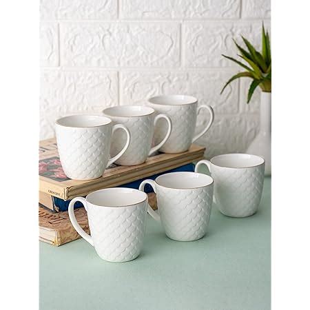 Buy Clay Craft Omega Impression Ceramic Gold Line Coffee Mugs/ Tea Cups ...
