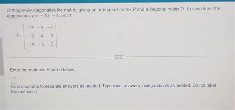 Image result for Orthogonal Transformation Matrix Diagonalization