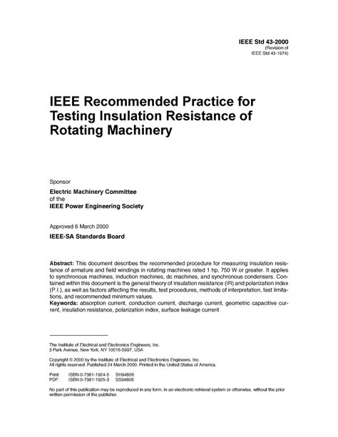 IEEE Std. 43-2000 - IEEE - The Institute of Electrical and Electronics ...