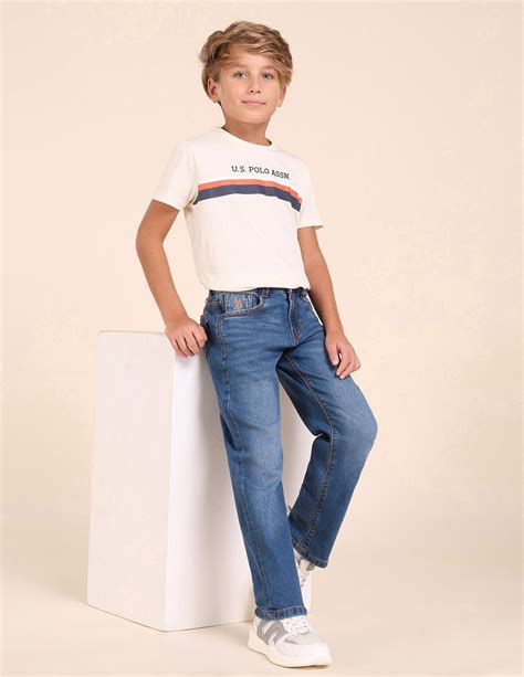 Boys Relaxed Fit Blue Jeans – U.S. Polo Assn. India