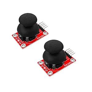 F FABOBJECTS® Printer 2PCS Joystick Module 5pin Biaxial Buttons Rocker ...