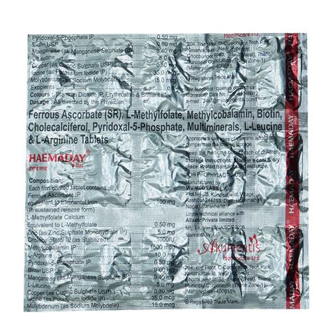 Buy Haemaday Plus Tablet | 19 Minutes Delivery | Apollo Pharmacy