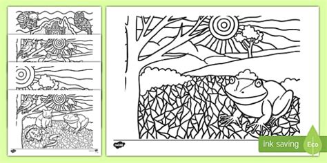 Tiddalick the Frog Colouring Pages-Australia