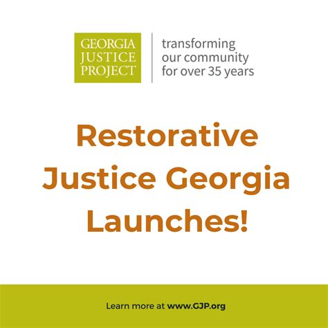 Restorative Justice Georgia Launches October 3rd - Georgia Justice Project