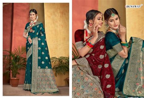 Bunawat Anju Wedding Silk Designer Banarasi Silk Saree: Textilecatalog