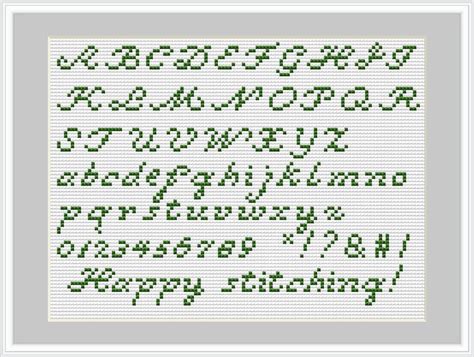 Cross Stitch Cursive Alphabet