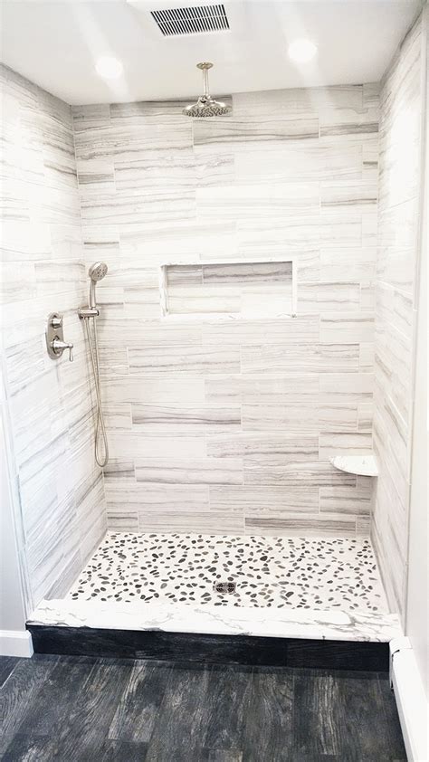 River Rock Bathroom Floor Tile Ivory River Rock Tiles On Shower Floor