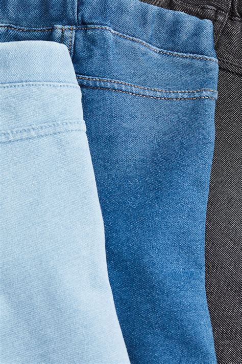 3-pack jeggings - Dark grey/Denim blue - Kids | H&M IN