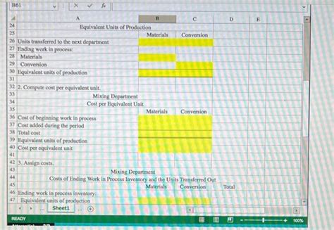 Process Costing Weighted Average Method 的图像结果