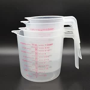 Buy Vroxy Kitchen BPA Free Transparent Measuring Jugs Plastic Stackable ...