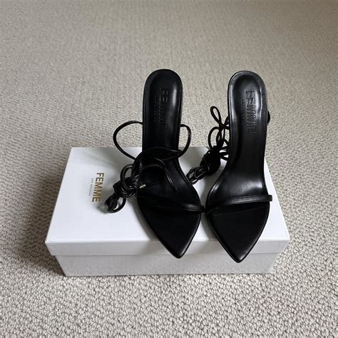 Femme Los Angeles The London Lace Up in noir never... | Depop