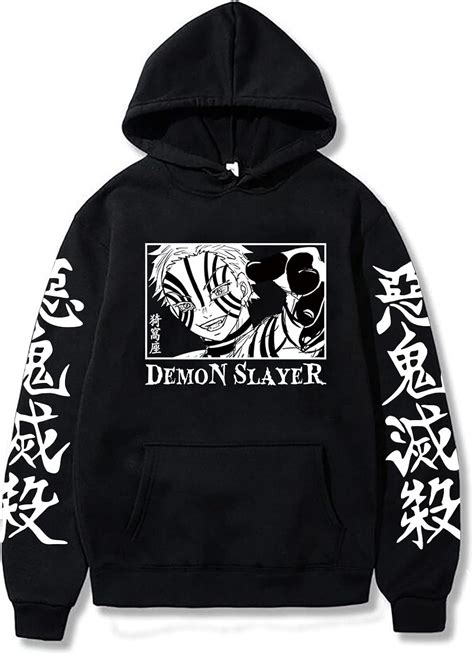 HAWiT Demon Slayer Akaza Gothic Long Sleeve Hoodie India | Ubuy