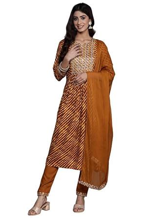Buy INDO ERA Women's Embroidered Viscose Rayon Calf Length A-Line Kurta ...
