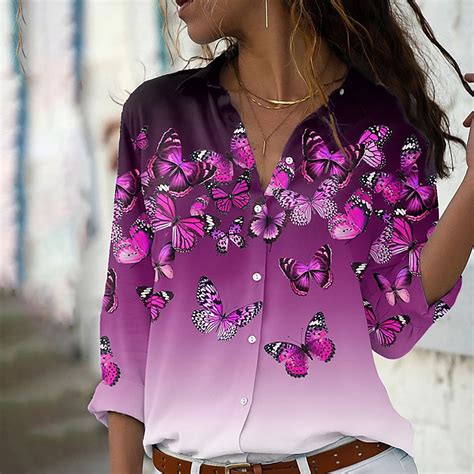 FITORON Women Casual Shirts- Outerwear Long Sleeve Comfy Loose Shirts ...