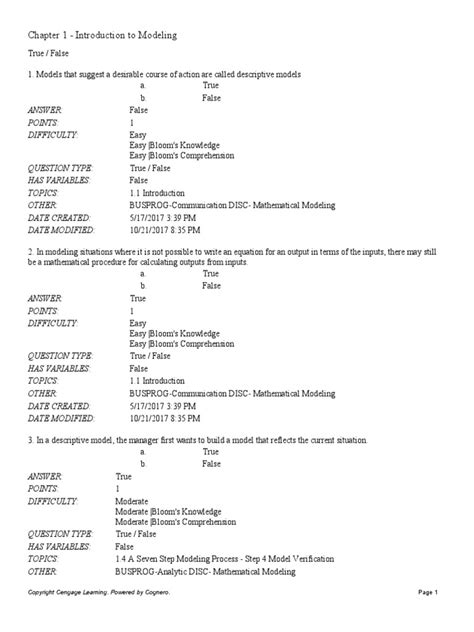 Introduction to Modelling 的图像结果