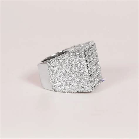 Hip Hop Moissanite Diamond Ring - Men's Hip Hop ring With 14 KT yellow ...