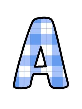 Gingham Checks Bulletin Board Décor Kit, Gingham Checks Letters school ...
