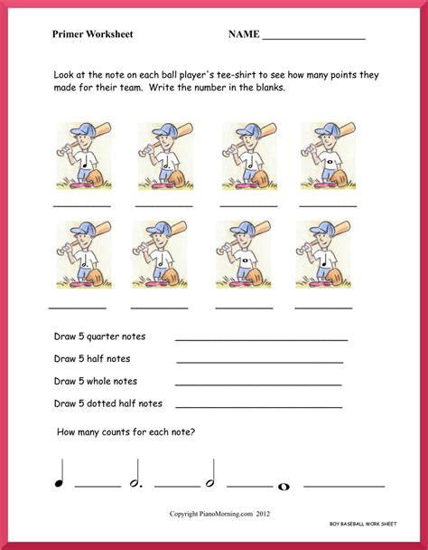 Baseball Worksheet 的图像结果