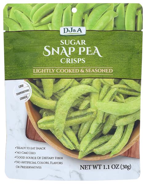 Amazon.com: DJ&A Sugar Snap Pea Crisps, No MSG Added, 1.06 Ounce (Pack ...
