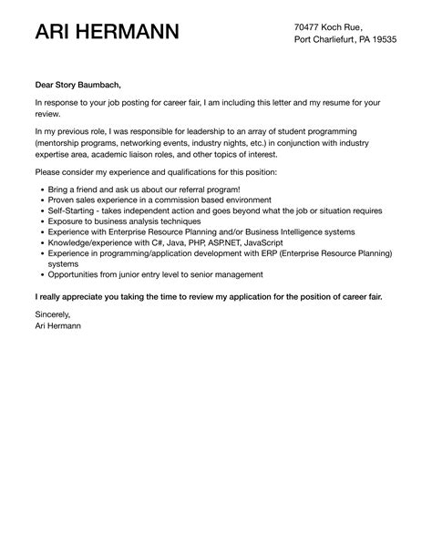 Cover Letter For Job Fair 8 Winning Short Cover Letter Samples + Guide