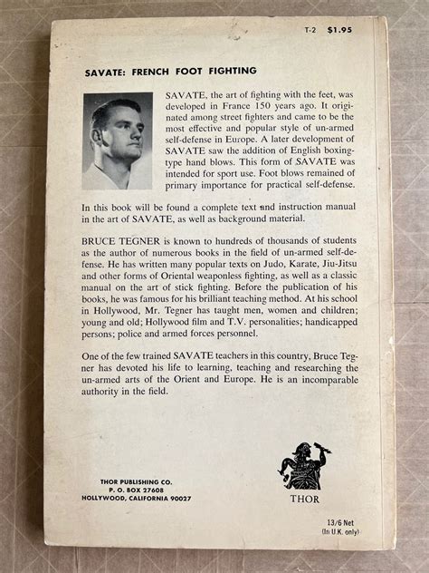 Savate: French Foot Fighting by Tegner, Bruce: Very good(+) Paperback ...