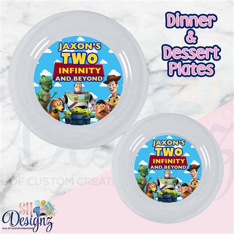 Two Infinity and Beyond Plates, Toy Story, Buzz Lightyear, Two Infinity and Beyond Party Plates ...