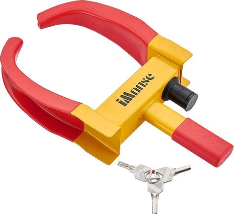 Amazon.com: Tevlaphee Universal Wheel Lock Heavy Duty Security Trailer Wheel Lock Anti Theft ...