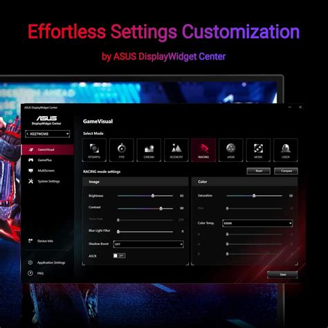 ASUS ROG Strix XG27WCMS 27" Curved QHD 2K HDR 280Hz 1ms AI-Powered AMD ...