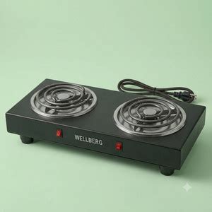 Wellberg 2 Burner Electric Hot Plate | Portable Double Stove| Quick and ...