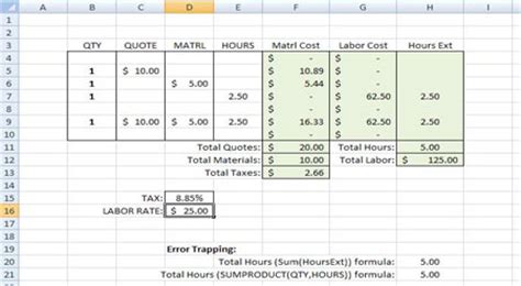 Construction Labor Rates Calculation Estimating Spreadsheet Download