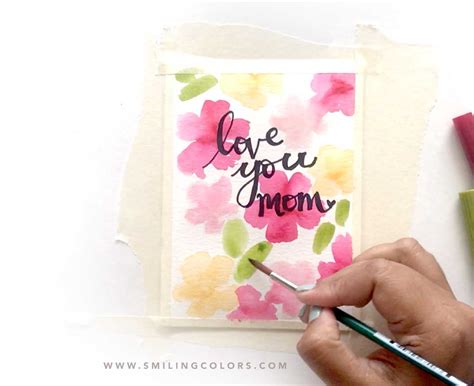 How to Make An Easy Watercolor Card - Smiling Colors