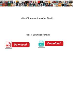 Fillable Online Letter Of Instruction After Death. Letter Of ...
