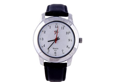 White Dial Black Belt Unisex Wrist Watch (Anticlockwise) : Amazon.in ...