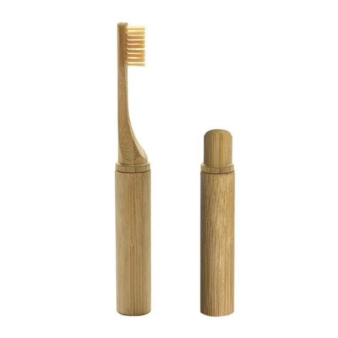 2 in 1 bamboo toothbrush with bamboo case 丨 LOQ MOQ丨Custom Logo