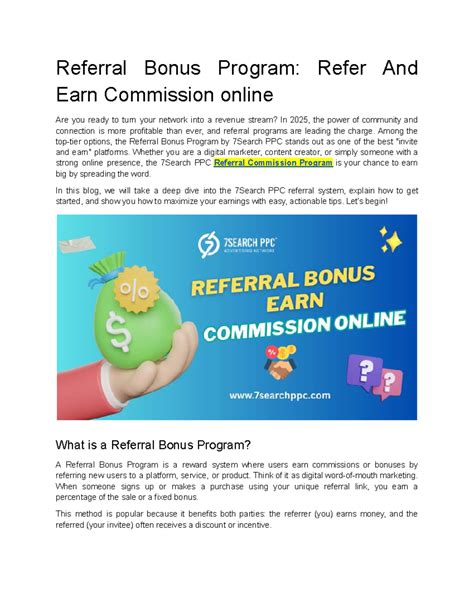 Referral Bonus Program Refer And Earn Commission online - Among the top ...