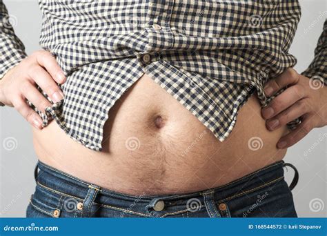 Man with Overweight. Concept of Beer Belly Stock Photo - Image of human ...