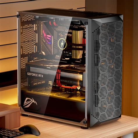 VEVOR PC Gaming Case, Full-Tower, Computer Case with High-Airflow Panel ...