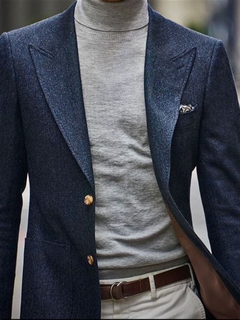 Turtleneck with a casual blazer | Men fashion casual outfits, Mens ...