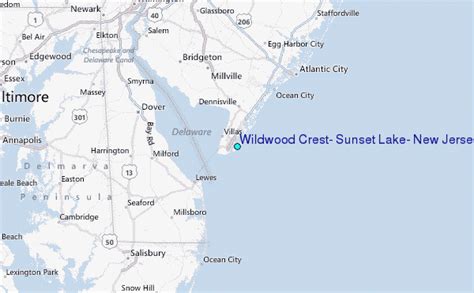Wildwood Crest, Sunset Lake, New Jersey Tide Station Location Guide