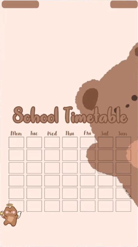 Cute Timetable Ideas