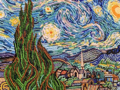 HR Artist Creates Stunningly Detailed Hand-Beaded "Starry Night ...