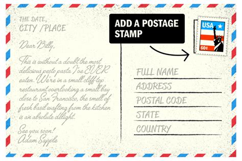 Image result for Postcard Address Example